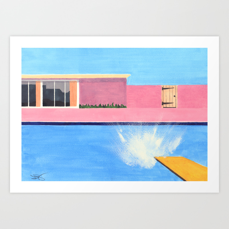 splash after david hockney art print by james knights art society6