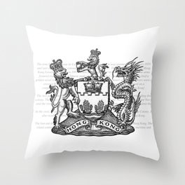 Coat of arms of Hongkong Throw Pillow