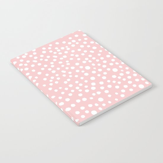 Rosequartz -marble pantone color art print decor minimal pastel pink girly hipster dots dot Notebook