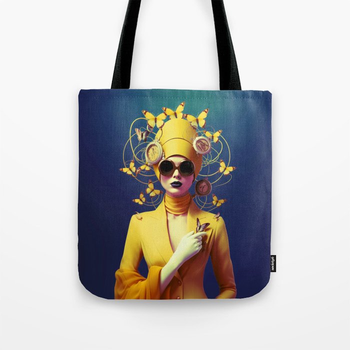 Woman in Yellow Tote Bag