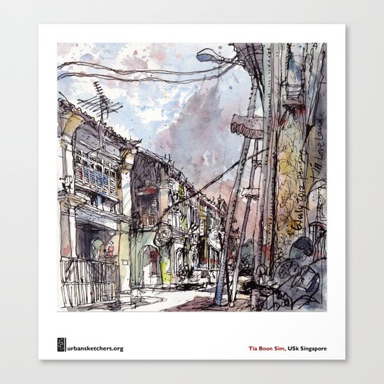 Tia Boon Sim, "The Love Lane, Penang, Malaysia" Canvas Print