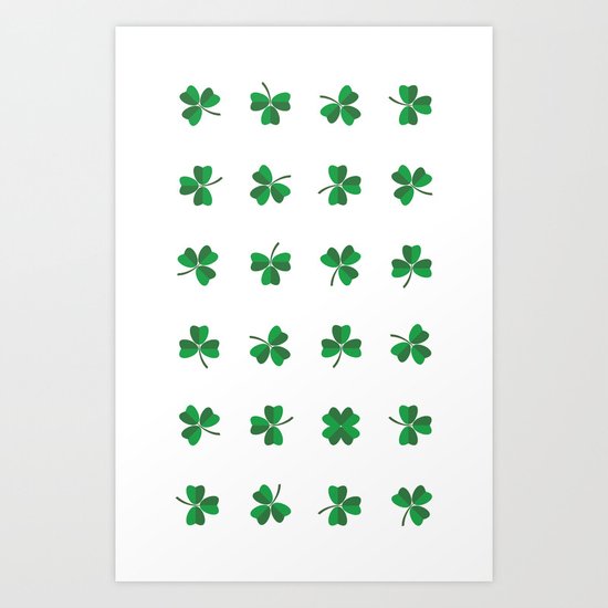 find a lucky clover! Art Print