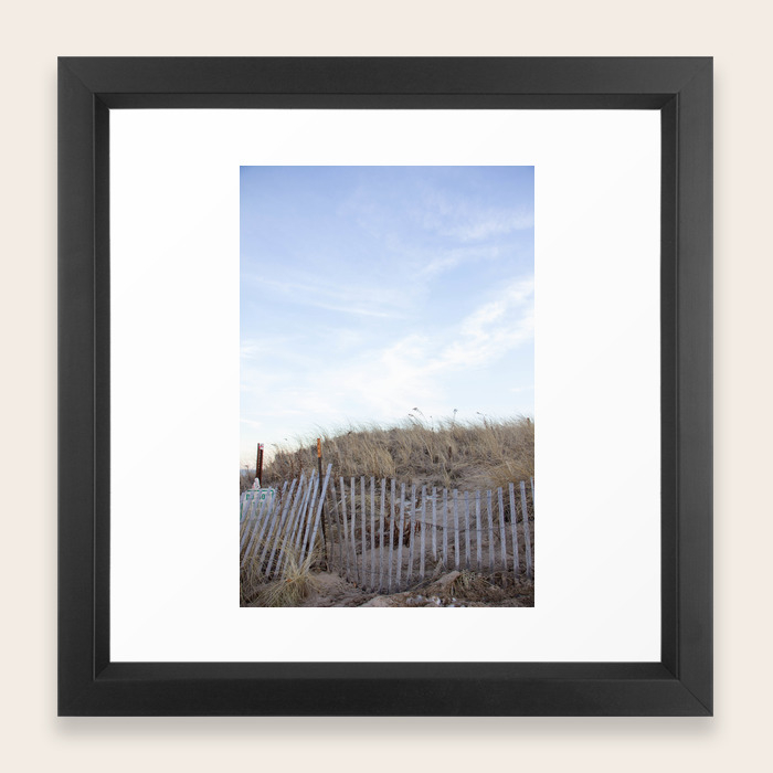 Wooden Fence At The Beach Framed Art Print By Redhedgephotos