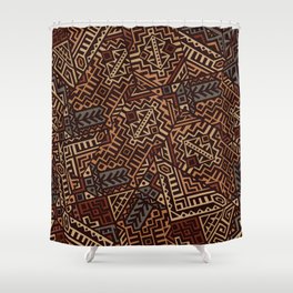 Geometric seamless pattern created in trendy ethnic style. Unique boho tile.  Shower Curtain