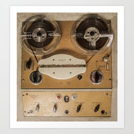 Vintage retro tape recorder  Art Print