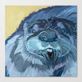 Mustache the Otter Canvas Print