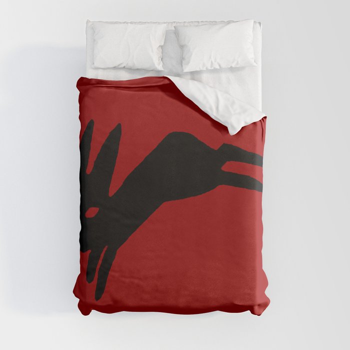 Black Rabbit Duvet Cover