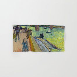 Le Pont de Trinquetaille in Arles, 1888 by Vincent van Gogh Hand & Bath Towel