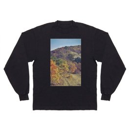 Colorful autumn forest hill Long Sleeve T-shirt