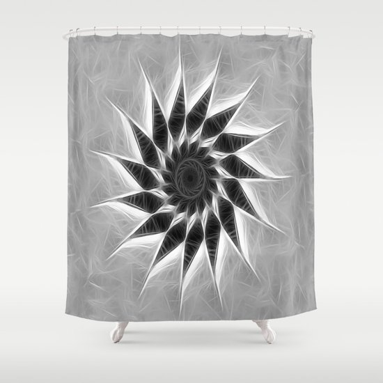 Gray Kaleidoscope Art 19 Shower Curtain