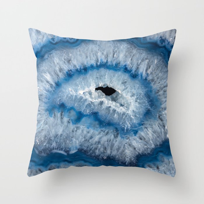 Blue Banded Agate 3055 Throw Pillow