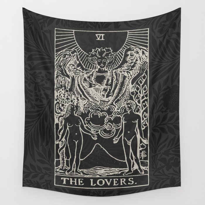 The Lovers Dark Wall Tapestry