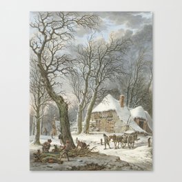 Winterlandschap Canvas Print