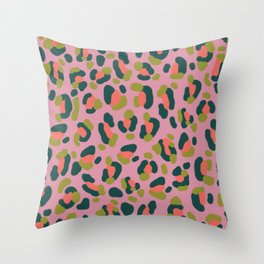 Pink Leopard Throw Pillow