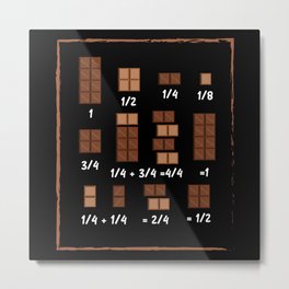 Chocolate Math Mathematics Chocolate Metal Print
