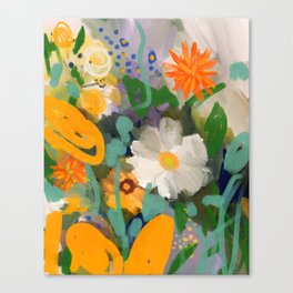 floral spring abstract painting Canvas Print