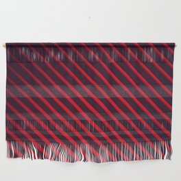 Red diagonal stripes pattern Wall Hanging