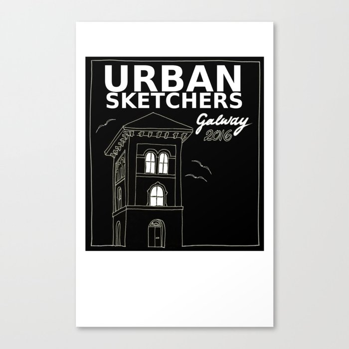 Urban sketchers Galway 2016 Canvas Print