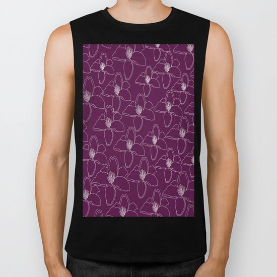 Floral lilly print Biker Tank