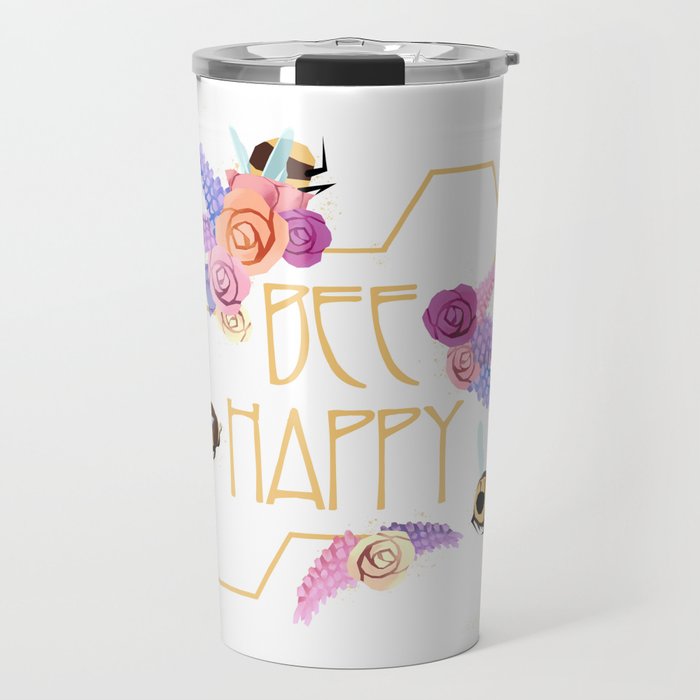 Bee Happy Travel Mug