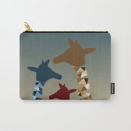 Abstract Colored Giraffe Family Carry-All Pouch