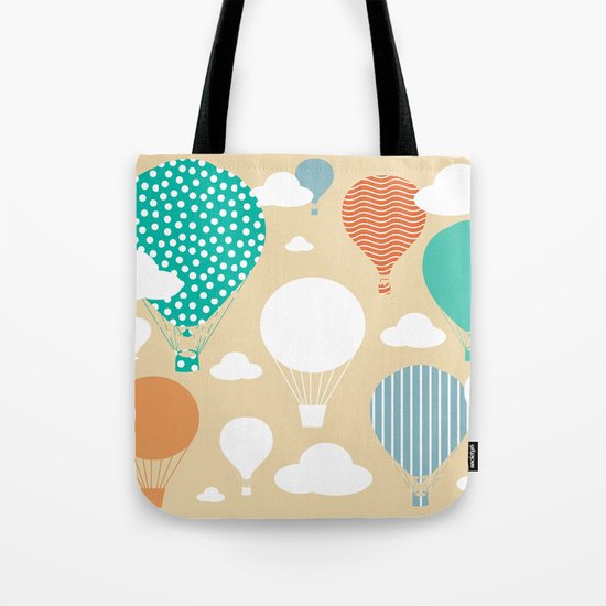 Hot air balloon neutral Tote Bag