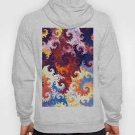 Abstract Fractal Pattern - Colorful Spirals Hoody