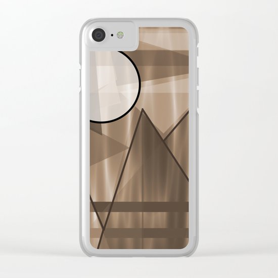 Sepia Landscape Clear iPhone Case