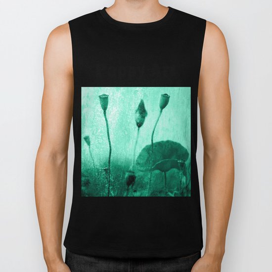 Poppy Art Image Biker Tank