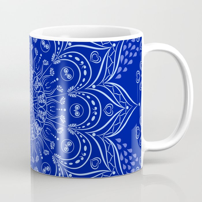 Blue Boho Mandala Coffee Mug