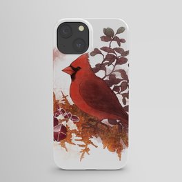 Cardinal Bird and Copper iPhone Case