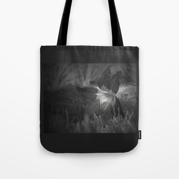 Black & White Flower Tote Bag