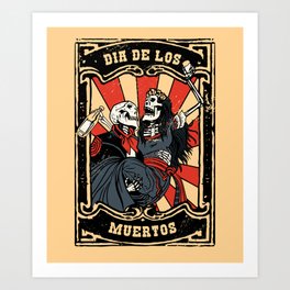 DÍA DE LOS MUERTOS COUPLE Art Print