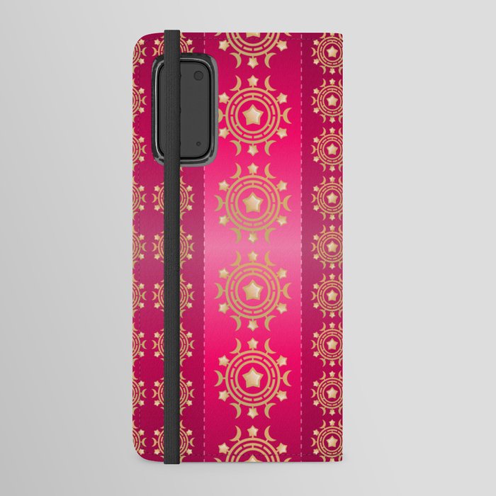Pink Background Pattern Design Android Wallet Case