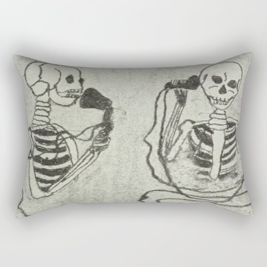 Skeleton's telephone. Rectangular Pillow