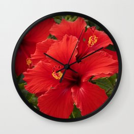 Hibiscus Wall Clock