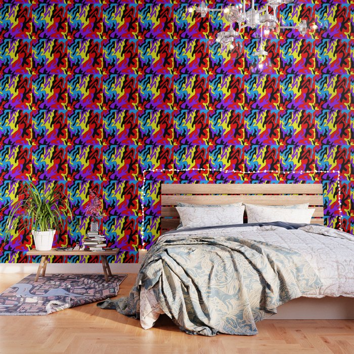 Color Blue Red Purple Yellow Black Blotch Splash Design Wallpaper By Catxel