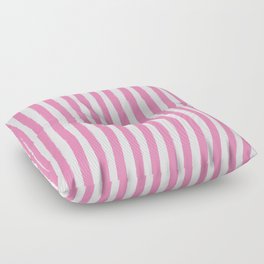 Pink and White Cabana Stripes Palm Beach Preppy Floor Pillow
