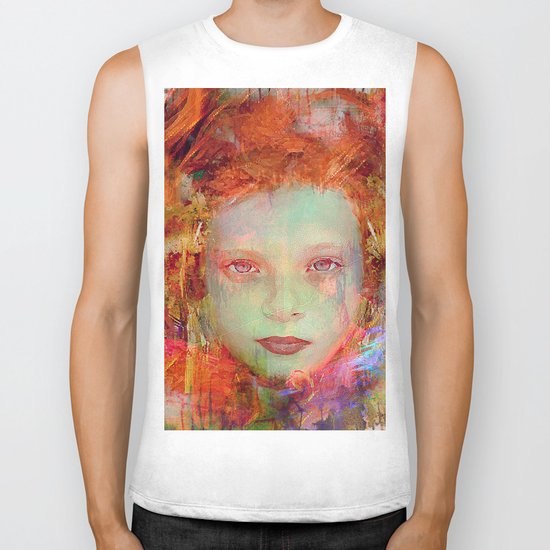 Autumnal girl Biker Tank