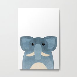 Elephant print Metal Print