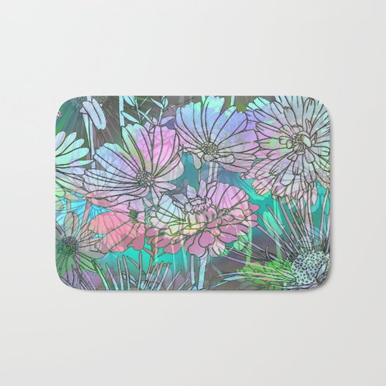 Spring Meadow Pattern Bath Mat