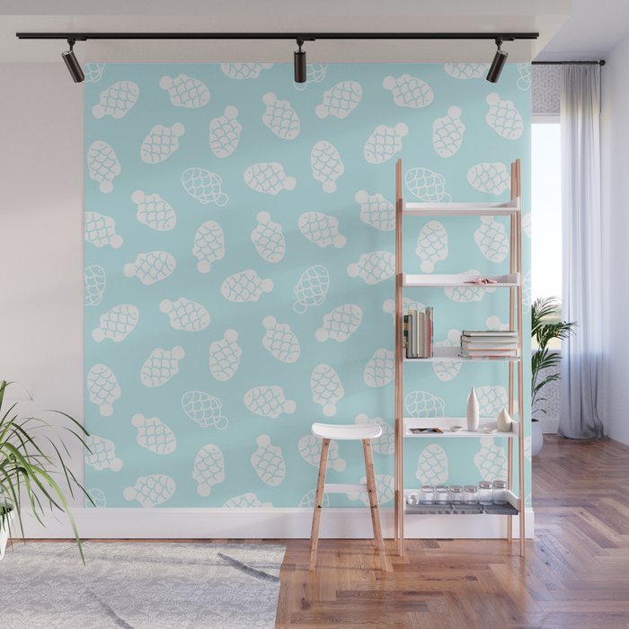 Cute white fishes Wall Mural