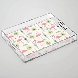 Atomic Flamingo Oasis - Larger Scale ©studioxtine Acrylic Tray