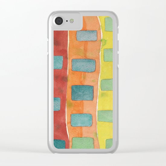 Placed in a Red Orange Yellow Field Clear iPhone Case