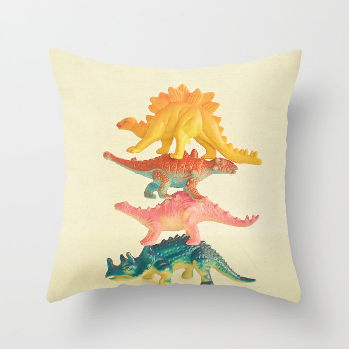 Dinosaur Antics Throw Pillow