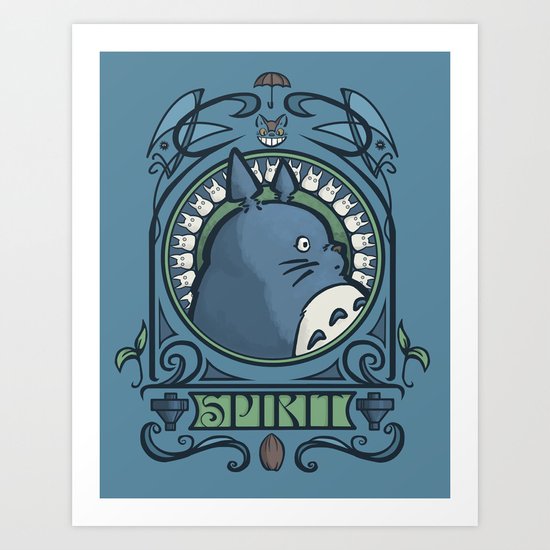 Forest Spirit Nouveau Art Print