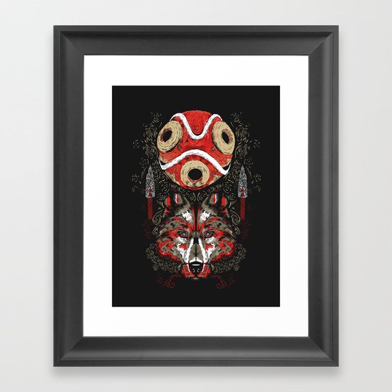 Mononoke Totem Framed Art Print