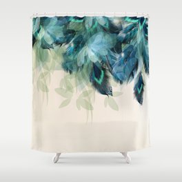Beautiful Peacock Feathers Shower Curtain