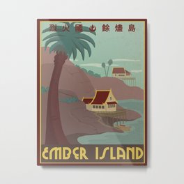 Ember Island Travel Poster Metal Print