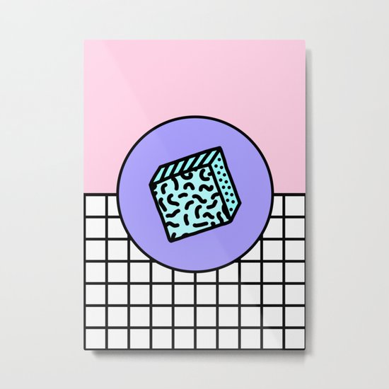 Flux grid Metal Print